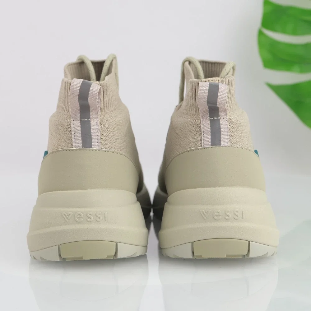 Vessi Women Cloudburst High Top Boot Sneaker Size 10 Waterproof Olive Green Shoe